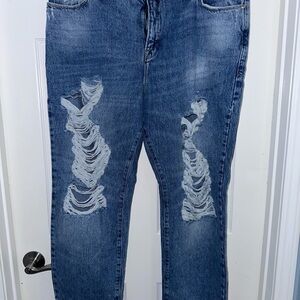 Good American Distressed Blue Women's Jeans